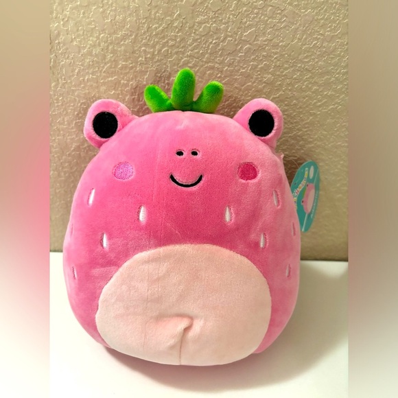 NWT Squishmallows Arabella Strawberry Frog 10” - Picture 1 of 8
